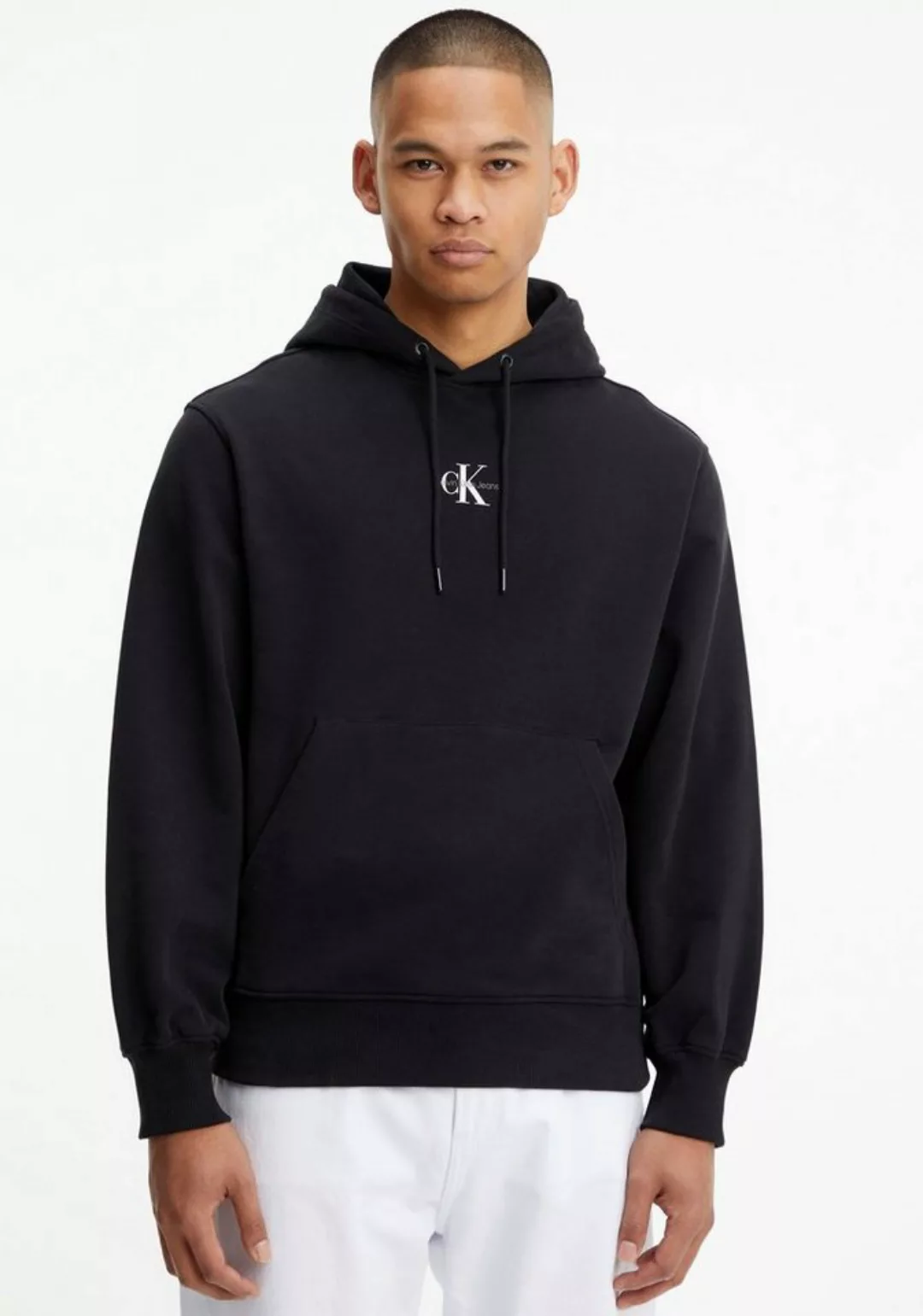 Calvin Klein Jeans Kapuzensweatshirt MICRO MONOLOGO HOODIE (1-tlg) mit Bio günstig online kaufen