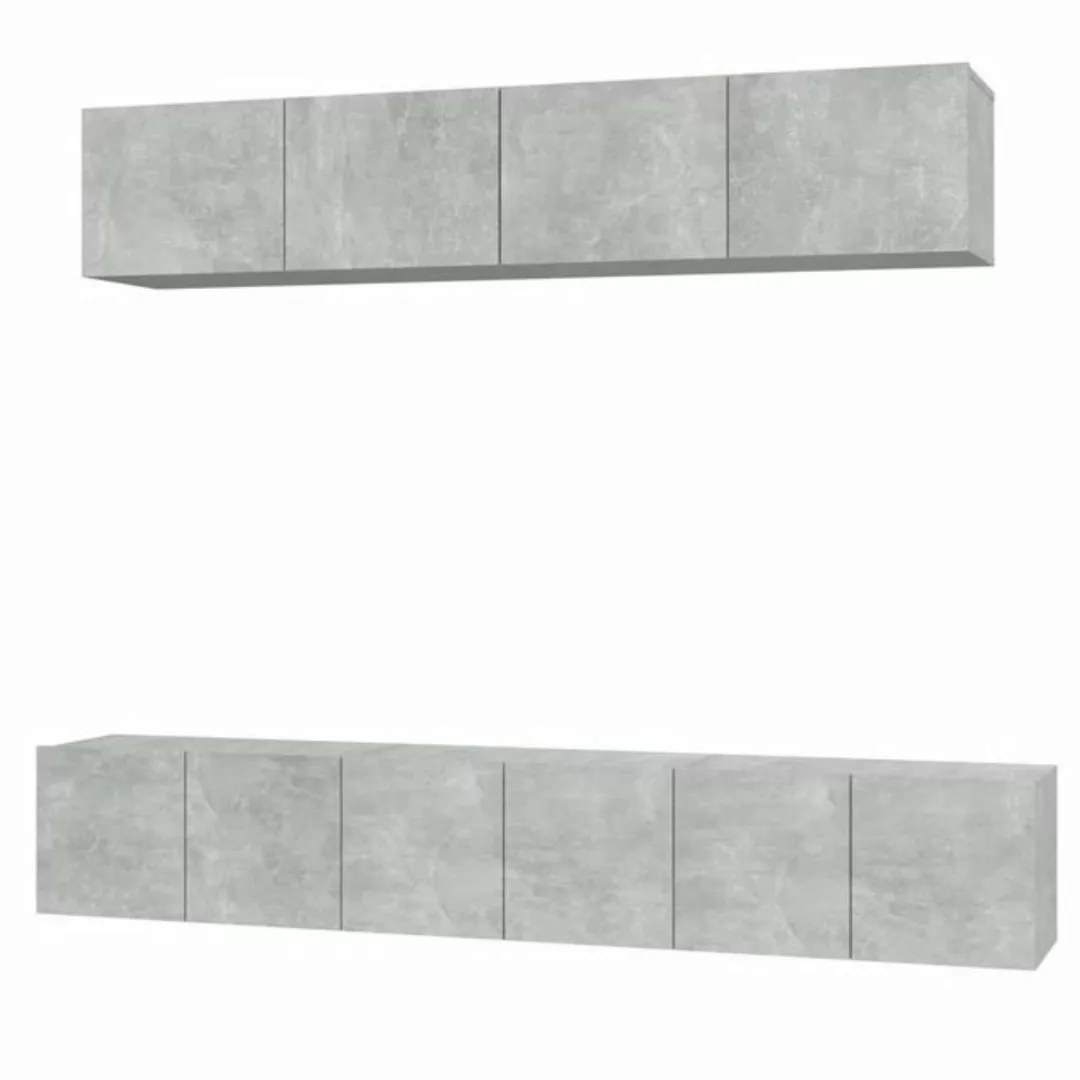 furnicato TV-Schrank 5-tlg. TV-Schrank-Set Betongrau Holzwerkstoff günstig online kaufen