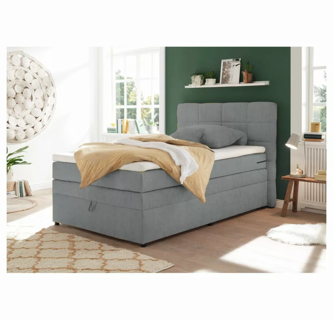 Lomadox Boxspringbett TEREZIN-09, Jugendbett, 140x200, mit Bettkasten, Härt günstig online kaufen