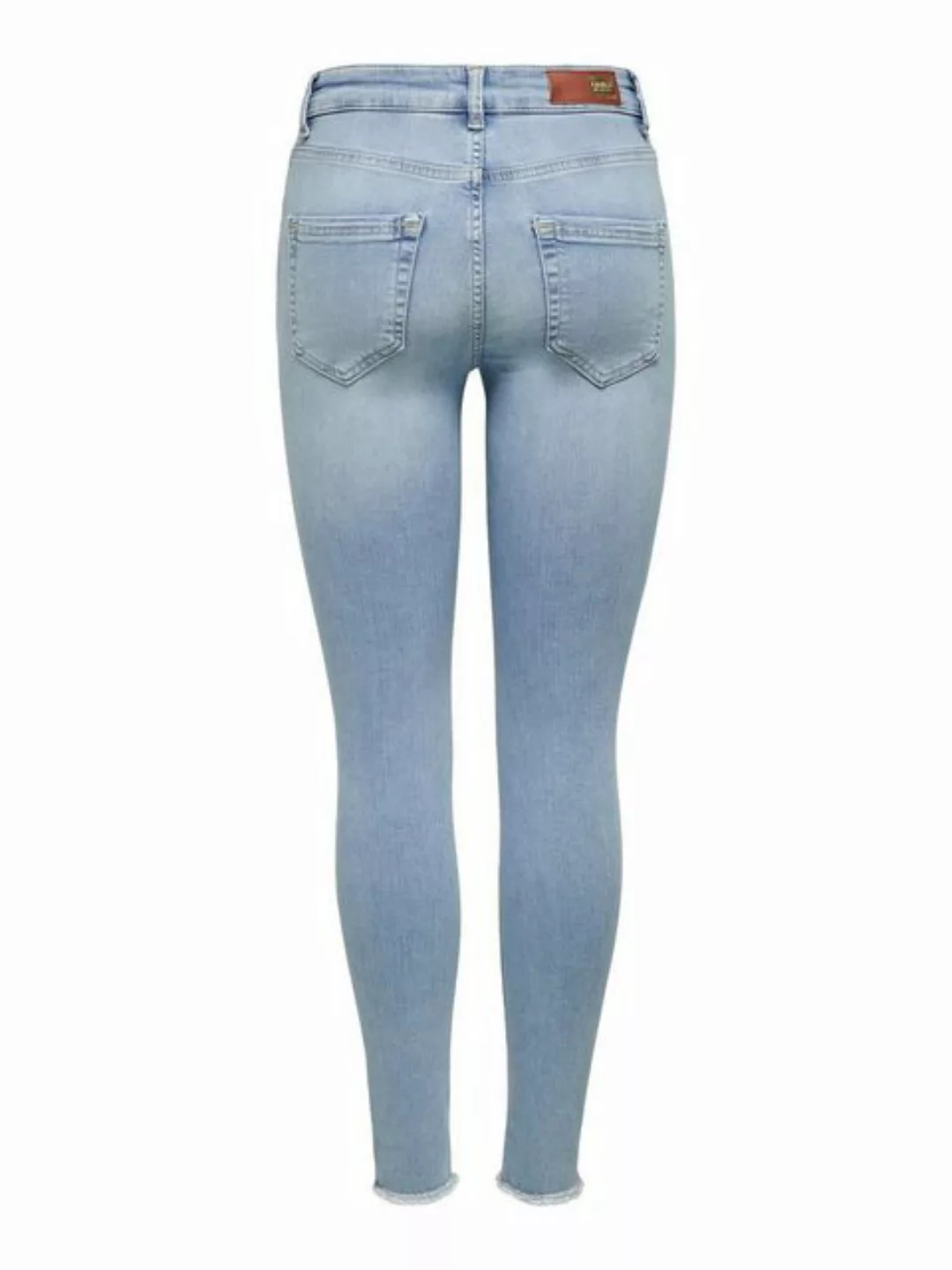 Only Damen Jeans ONLBLUSH LIFE MID SK RAW AK REA306 - Skinny Fit - Blau Lig günstig online kaufen