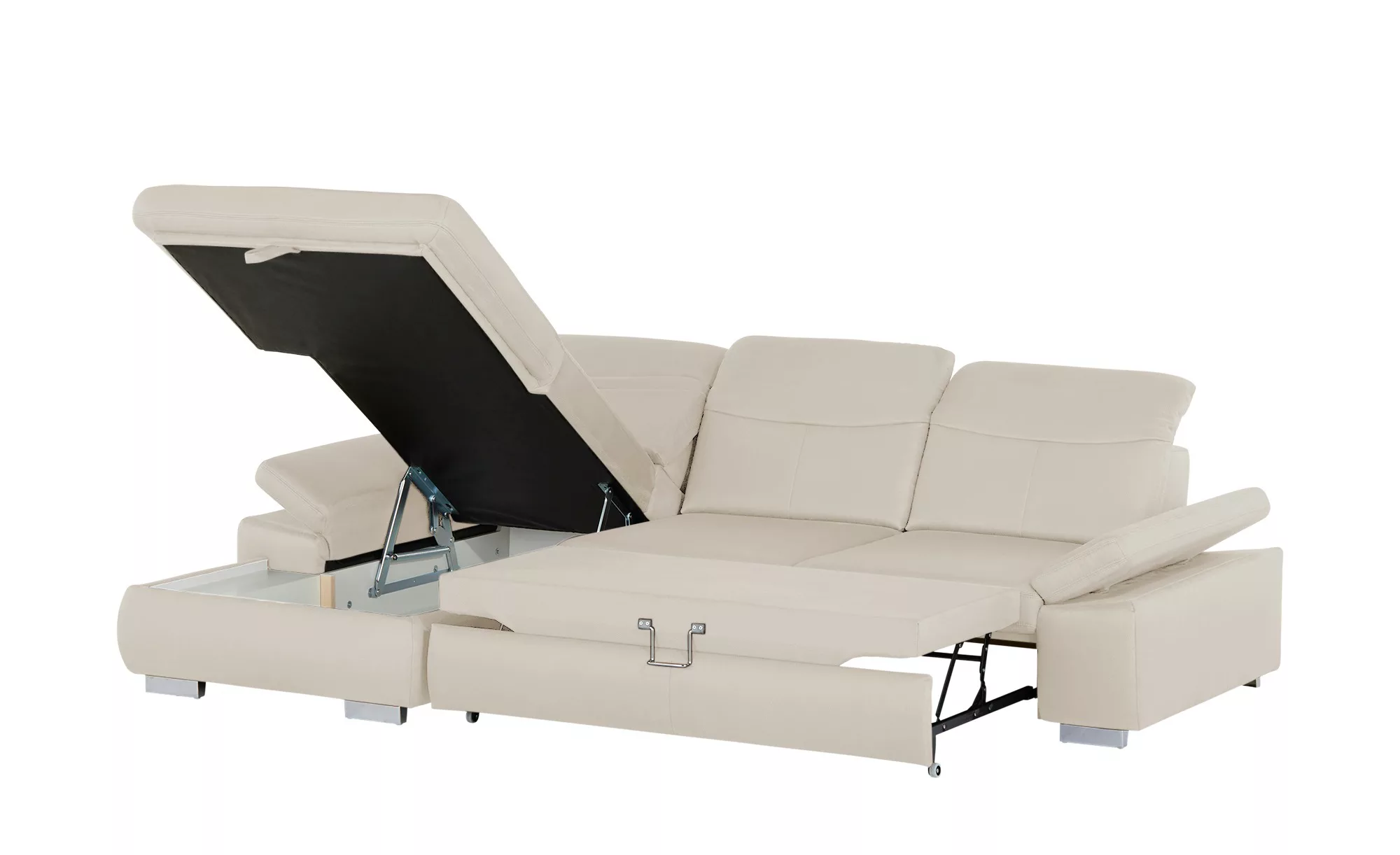 Lounge Collection Ecksofa aus Mikrofaser Kathrin ¦ creme ¦ Maße (cm): B: 30 günstig online kaufen