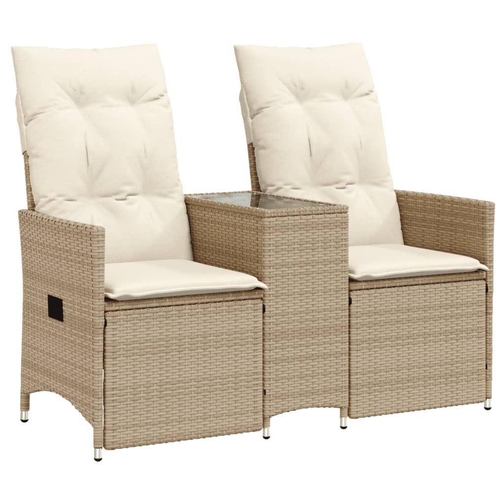 vidaXL Loungesofa Gartensofa 2-Sitzer Verstellbar mit günstig online kaufen