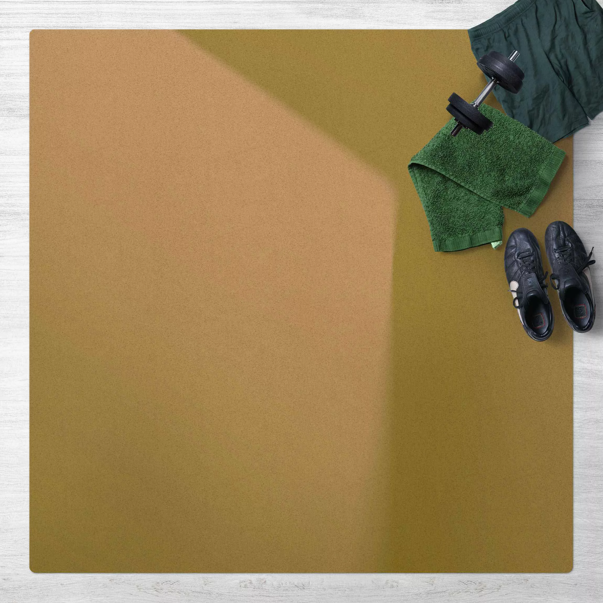 Kork-Teppich Farbiges Schattenspiel Grün günstig online kaufen