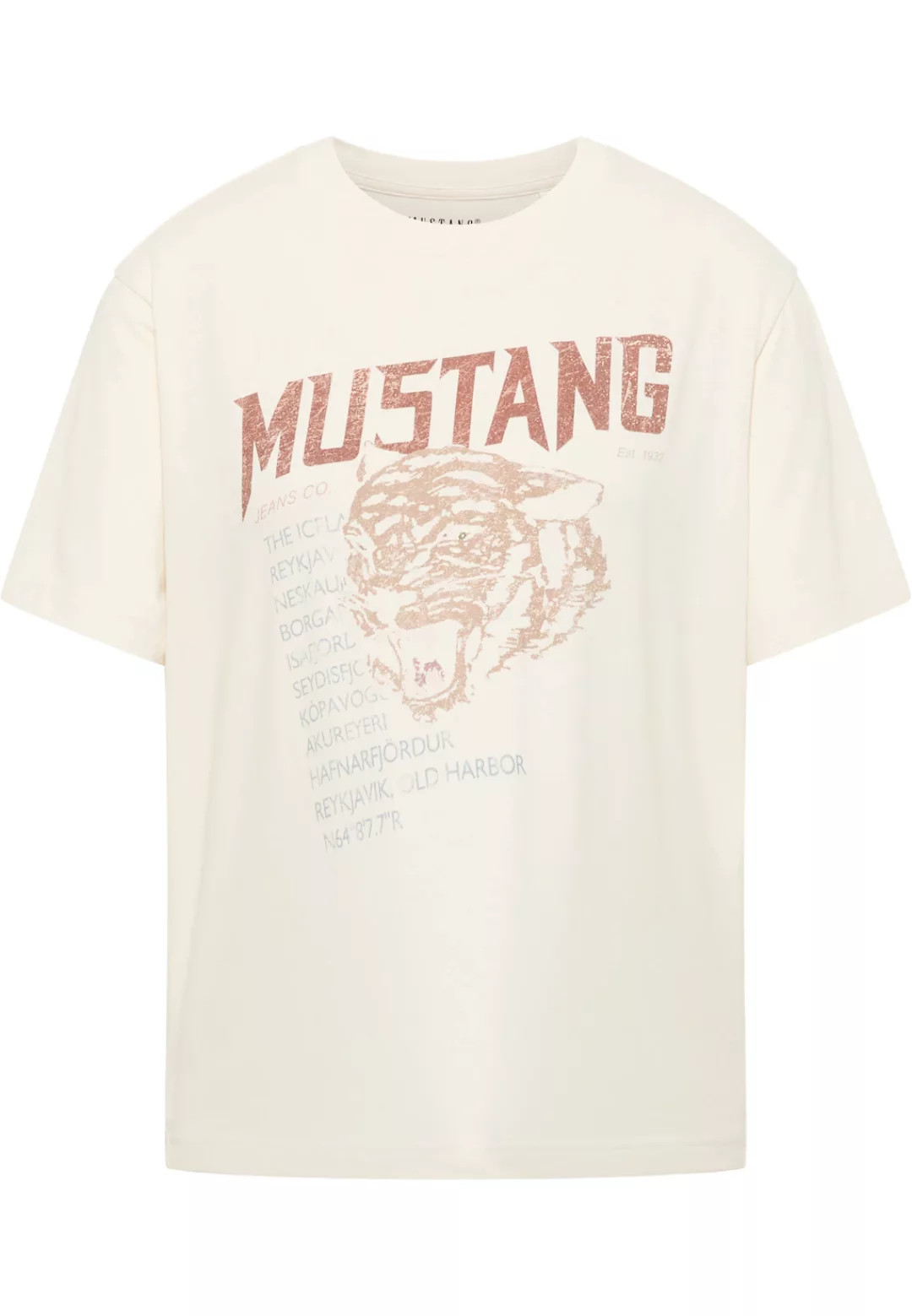 MUSTANG Kurzarmshirt "T-Shirt" günstig online kaufen