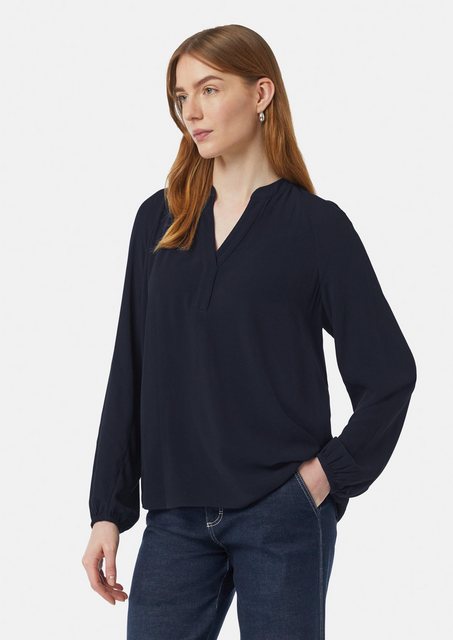 comma casual identity Langarmbluse Viskosebluse mit Raglanärmeln Raffung günstig online kaufen