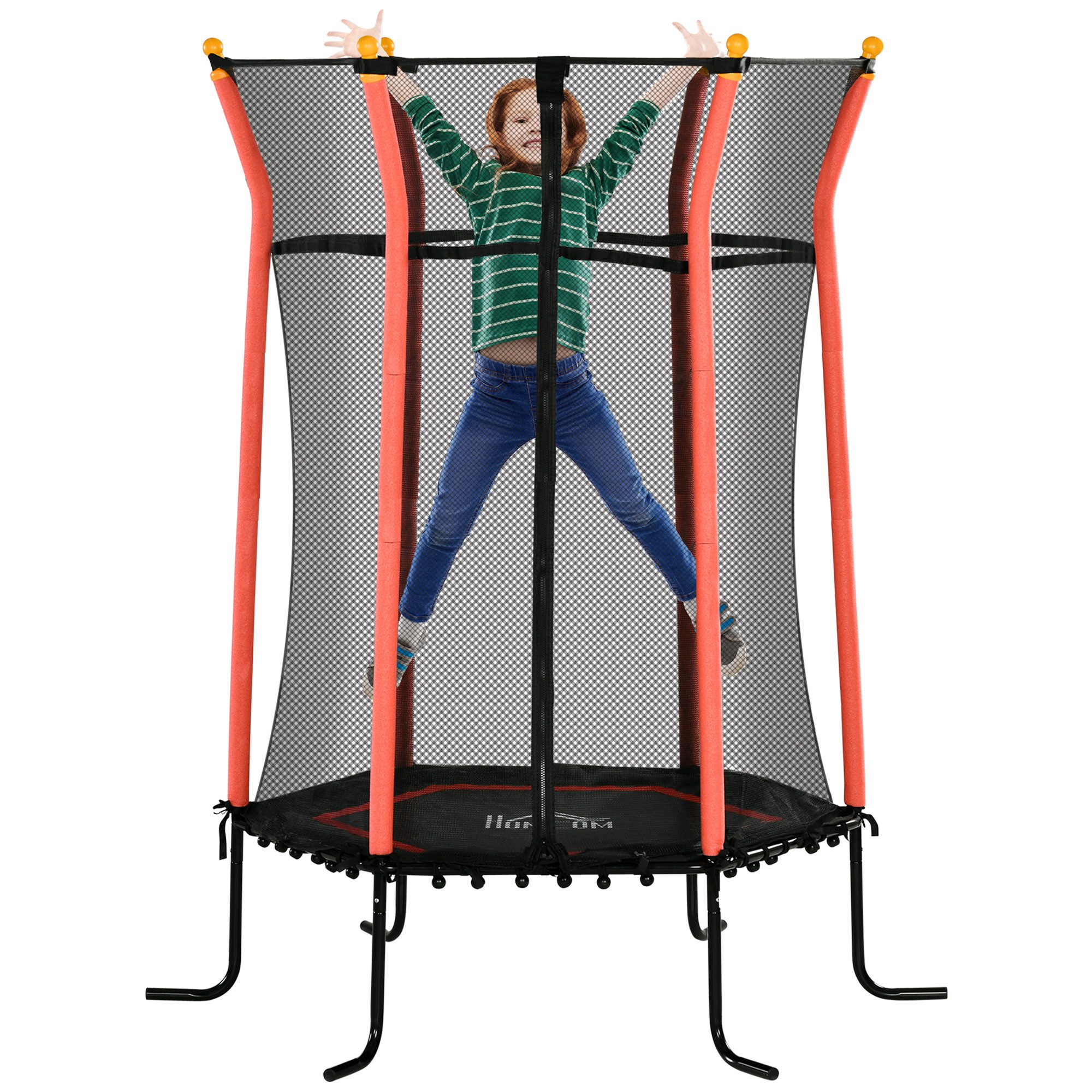 HOMCOM Kindertrampolin mit Sicherheitsnetz, Randabdeckung, Gummiseil, günstig online kaufen