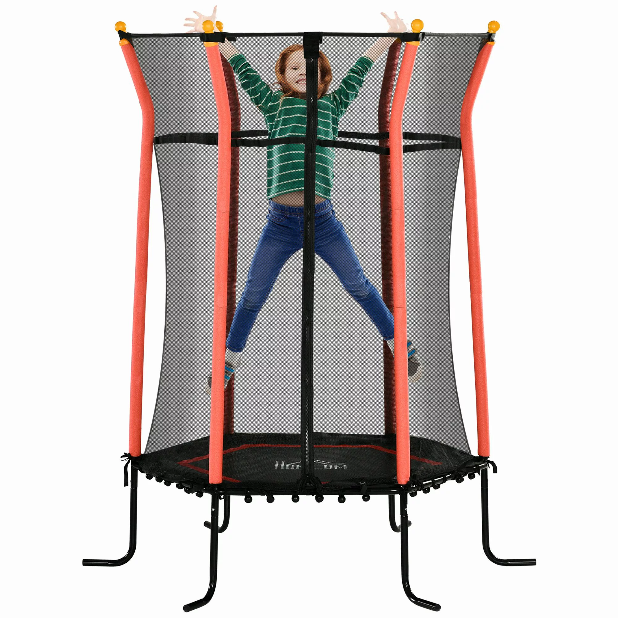 HOMCOM Kindertrampolin mit Sicherheitsnetz, Randabdeckung, Gummiseil, günstig online kaufen