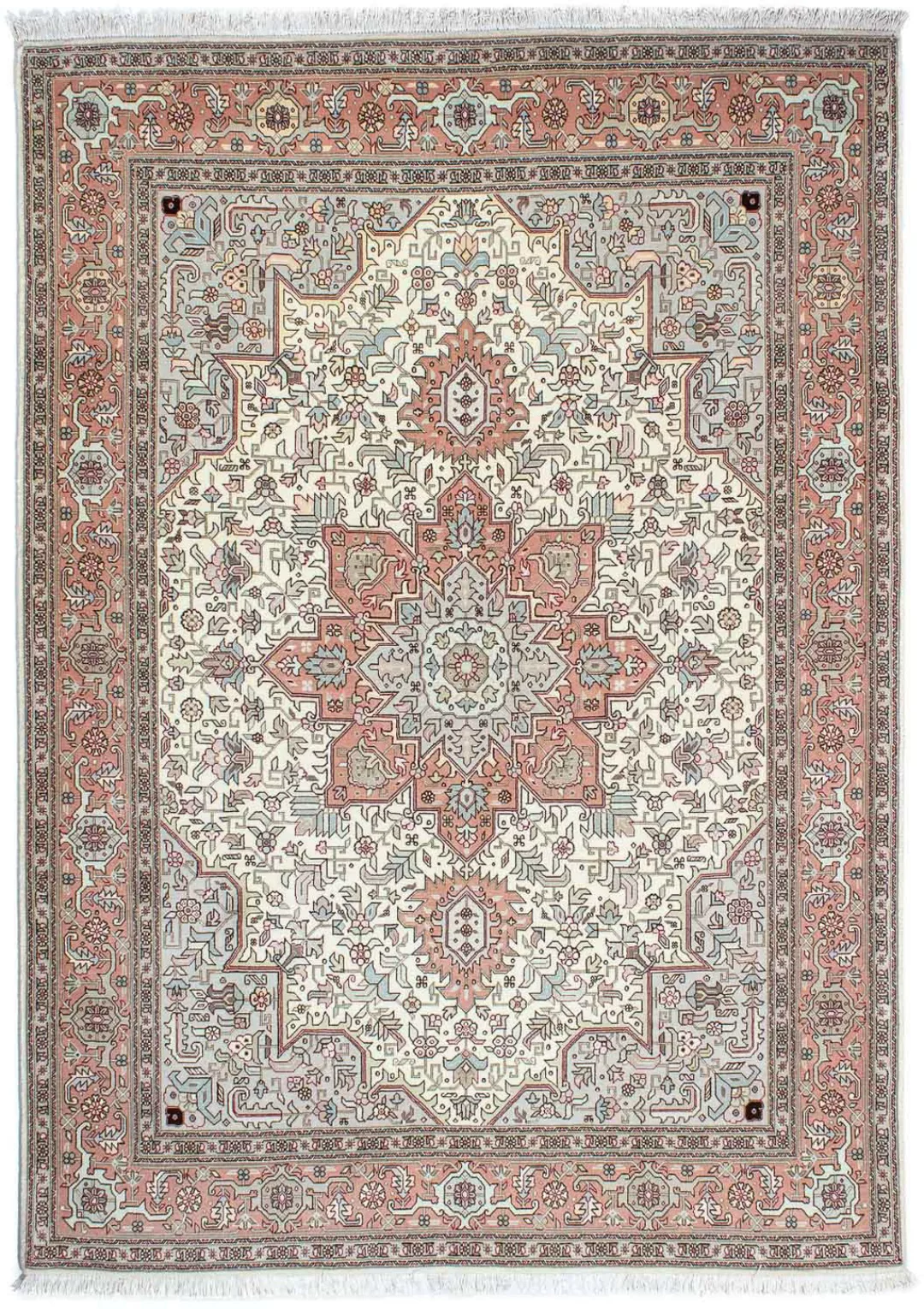 morgenland Wollteppich »Täbriz - 50 Raj Medaillon 212 x 152 cm«, rechteckig günstig online kaufen