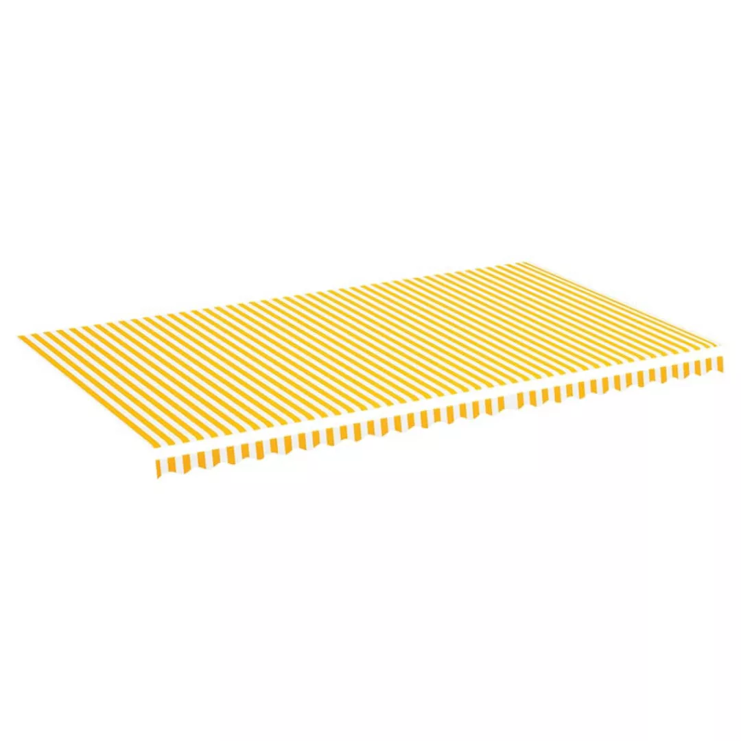 Markisenbespannung Gelb Und Weiß 6x3,5 M günstig online kaufen