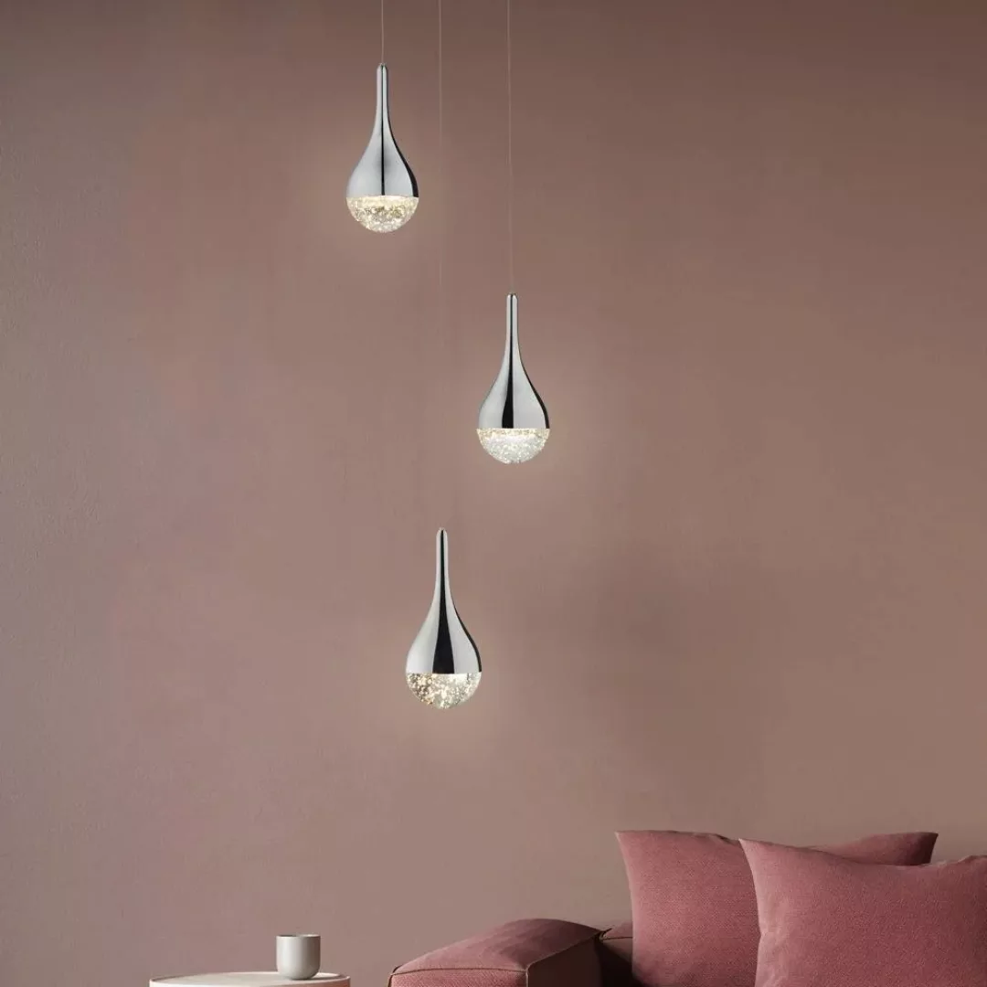 Brilliant LED Pendelleuchte »Frizzante«, 3 flammig-flammig, 143,5 cm Höhe, günstig online kaufen