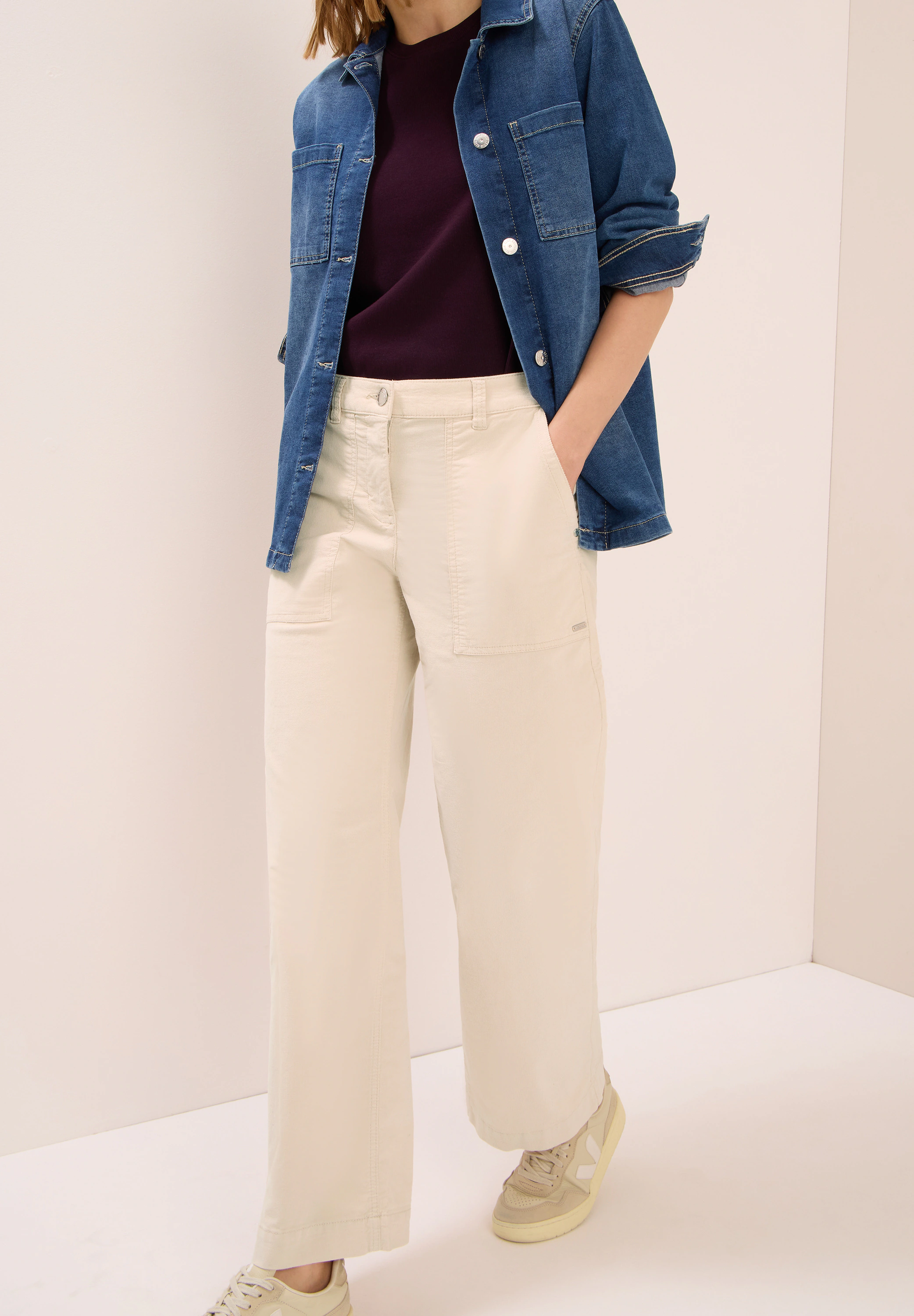 Cecil Cordhose "Style Neele", Wide Leg, High Waist günstig online kaufen