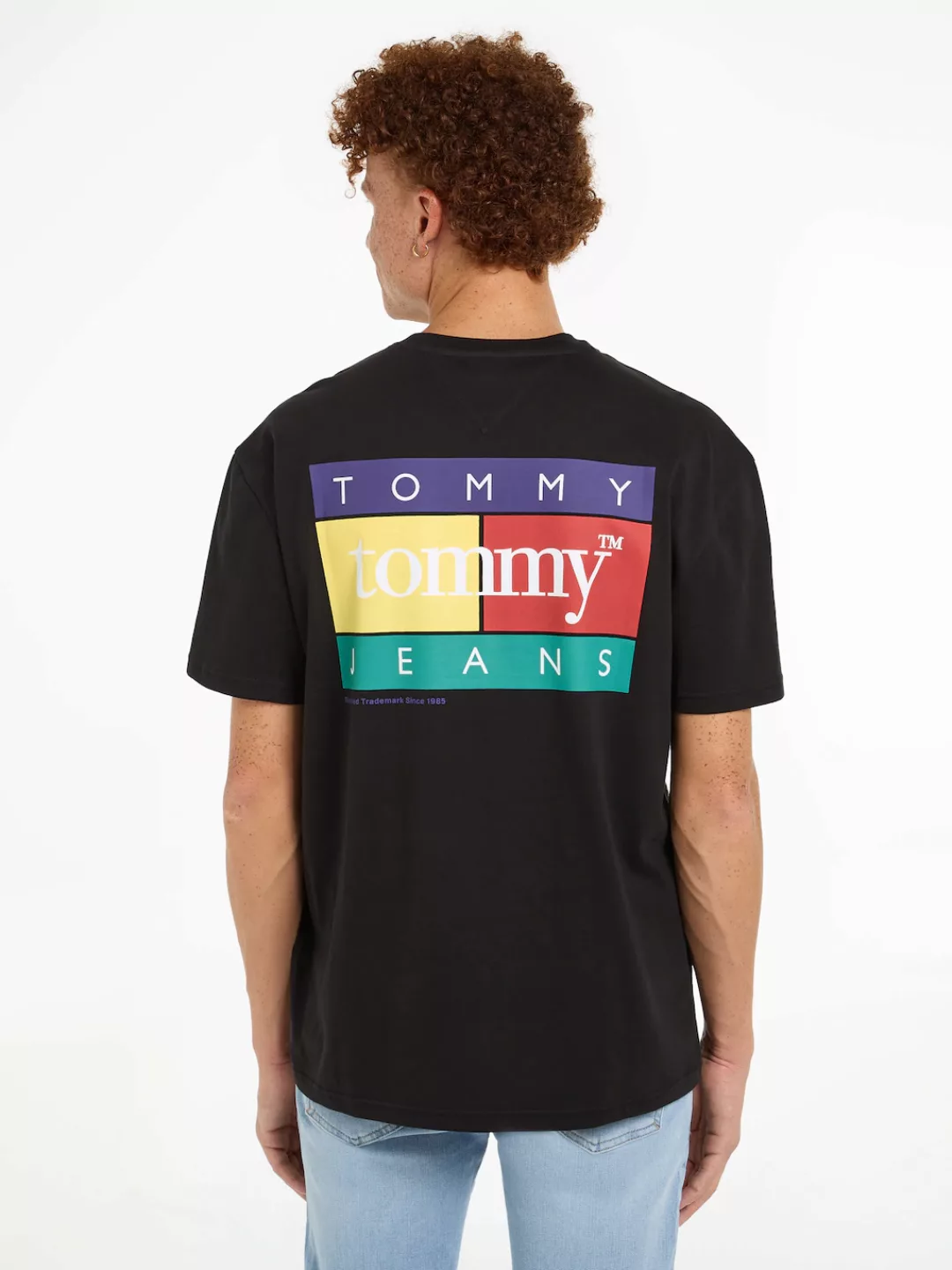 Tommy Jeans T-Shirt "TJM REG POP COLOR FLAG TEE EXT", mit Logoprint günstig online kaufen