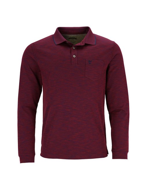 Hajo Langarm-Poloshirt Softknit-Polo in Flammengarn günstig online kaufen