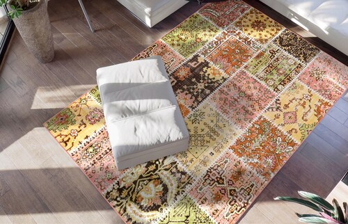 my home Teppich »Darian«, rechteckig, 6 mm Höhe, Wohnzimmer günstig online kaufen