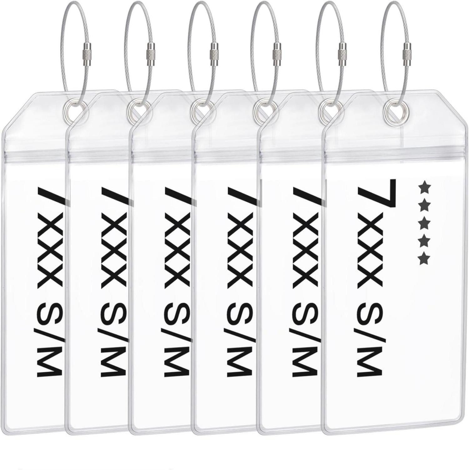 LuxusKollektion Kofferset 6er Set Transparente Kofferanhänger günstig online kaufen
