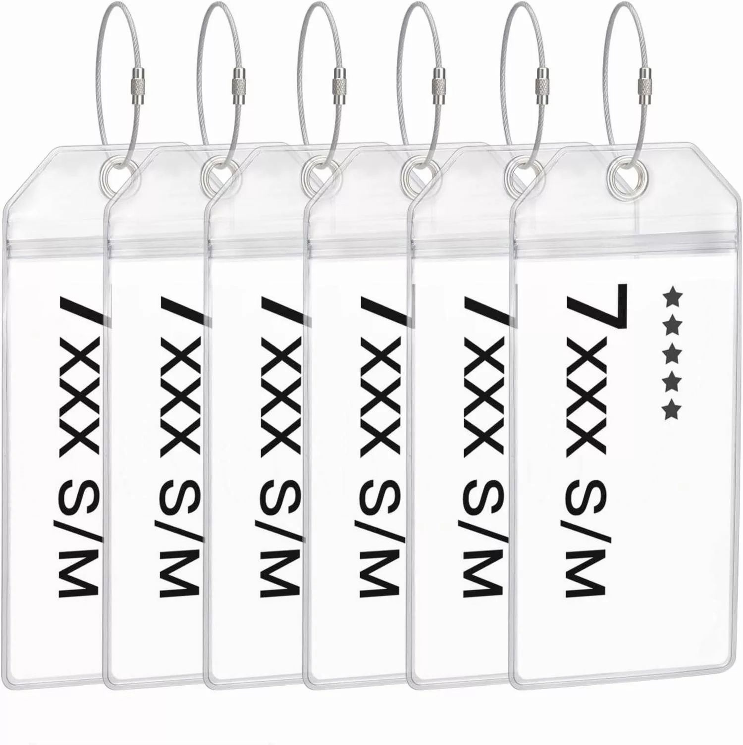 LuxusKollektion Kofferset 6er Set Transparente Kofferanhänger günstig online kaufen