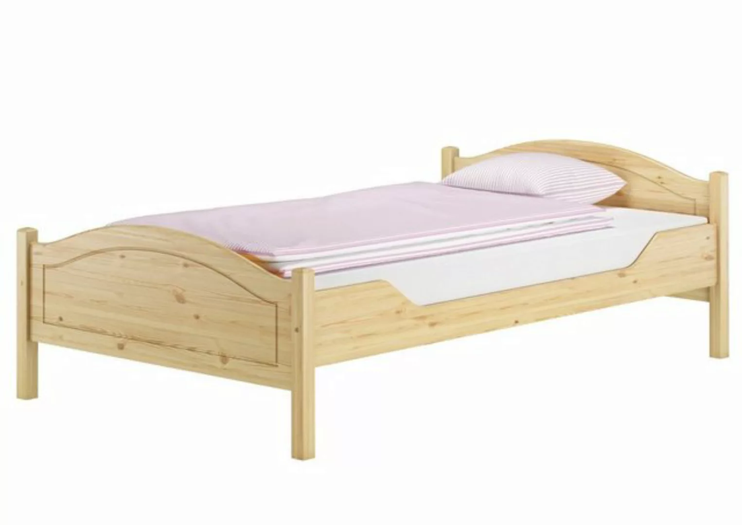 ERST-HOLZ Bett Breites Einzelbett 120x200 Kiefer Massivholz Landhausstil, K günstig online kaufen