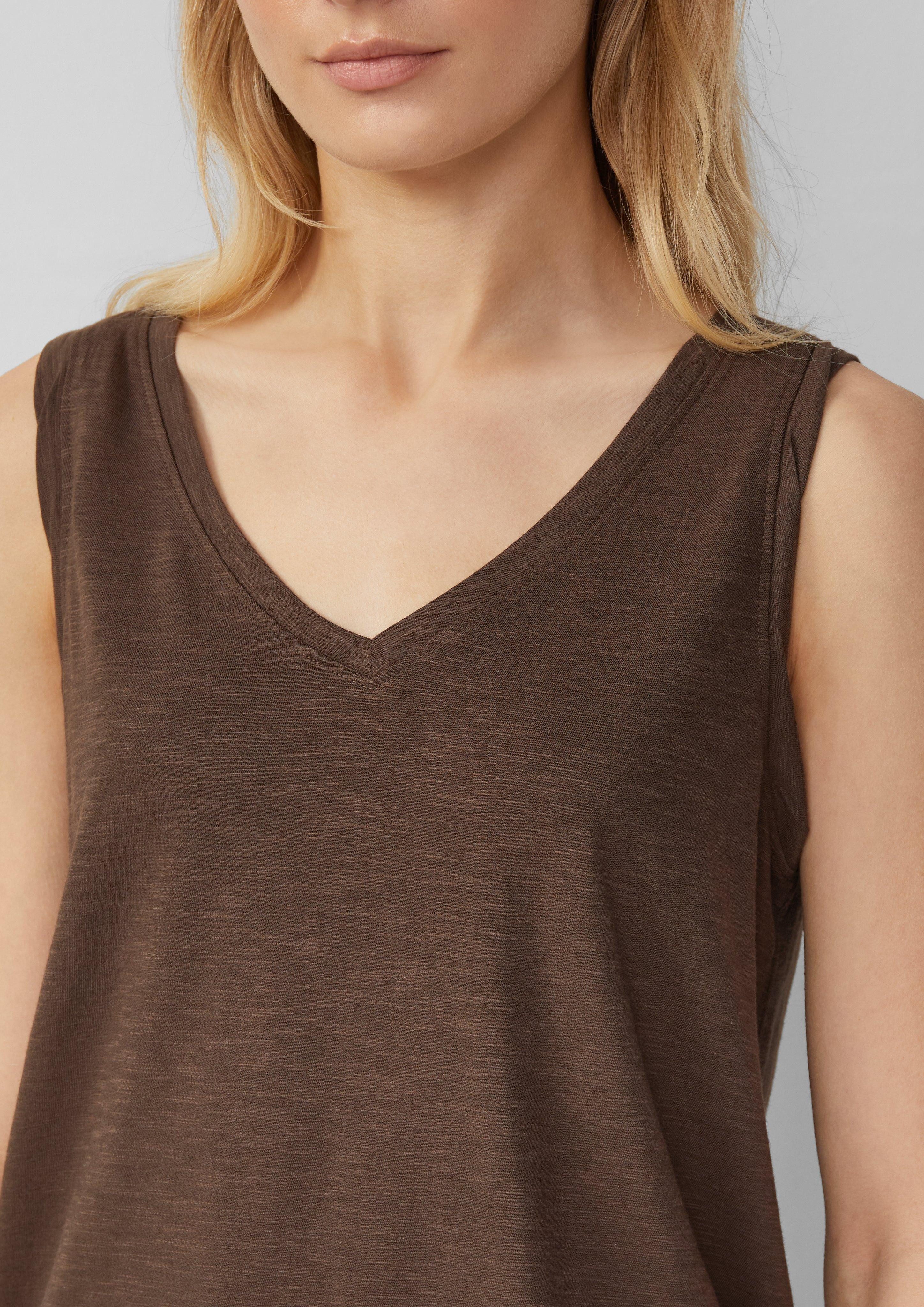 s.Oliver Shirttop Top mit Flammgarnstruktur und günstig online kaufen
