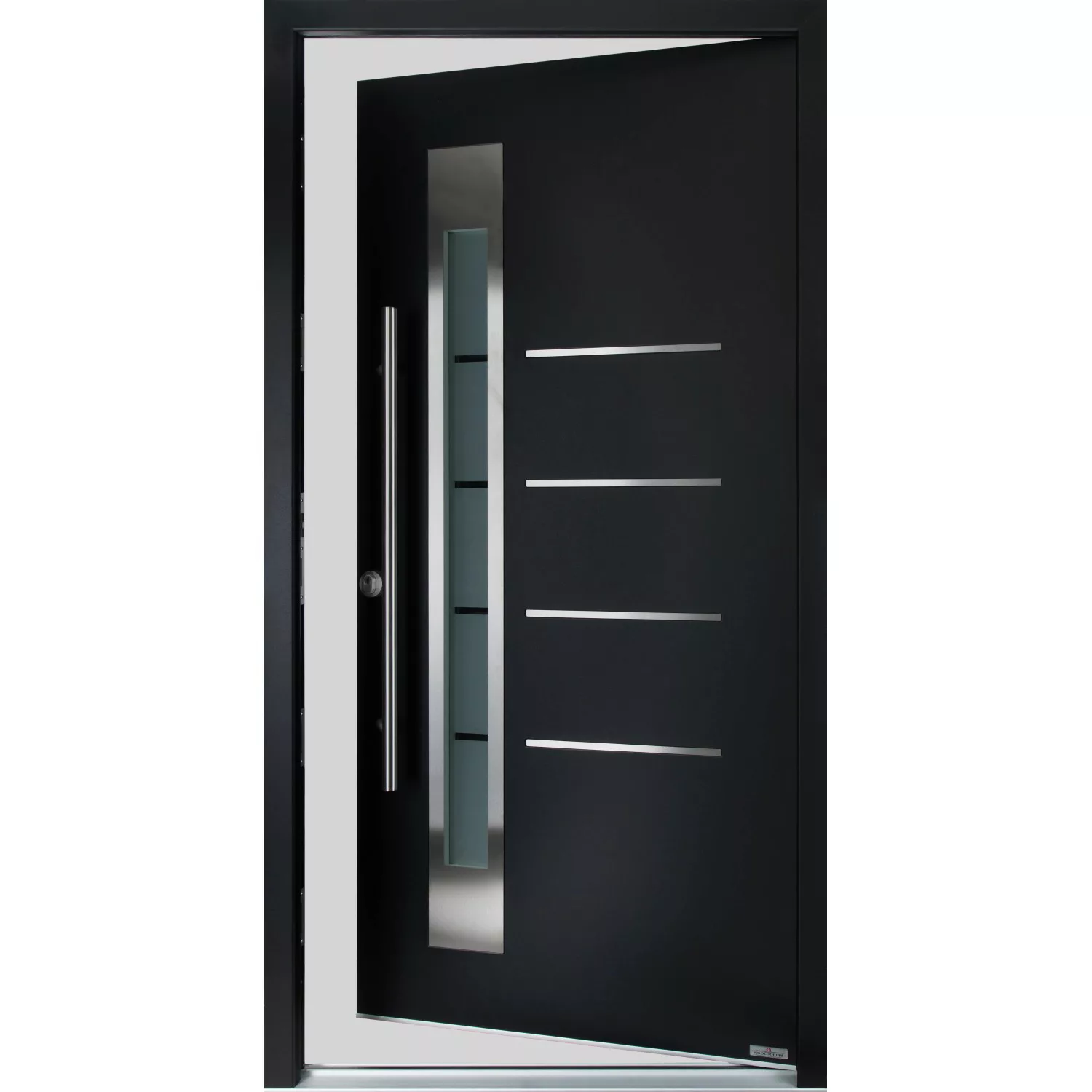 Splendoor Haustür Thermospace Berlin RC2 Schwarz-Weiß 110 cm x 210 cm Ansch günstig online kaufen