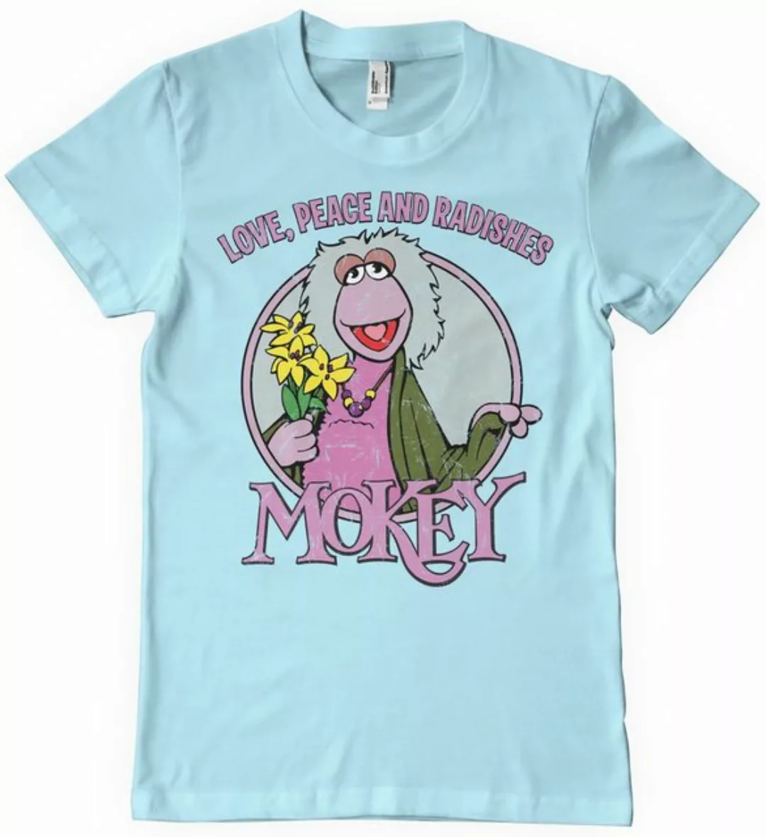 Fraggle Rock T-Shirt Mokey Love, Peace And Radishes T-Shirt günstig online kaufen