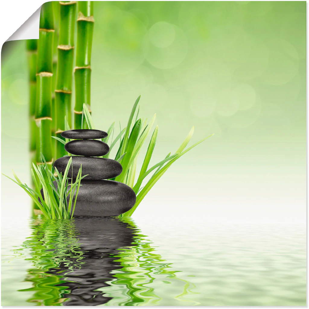 Artland Wandbild "Spa Steine", Spa, (1 St.), als Alubild, Outdoorbild, Lein günstig online kaufen