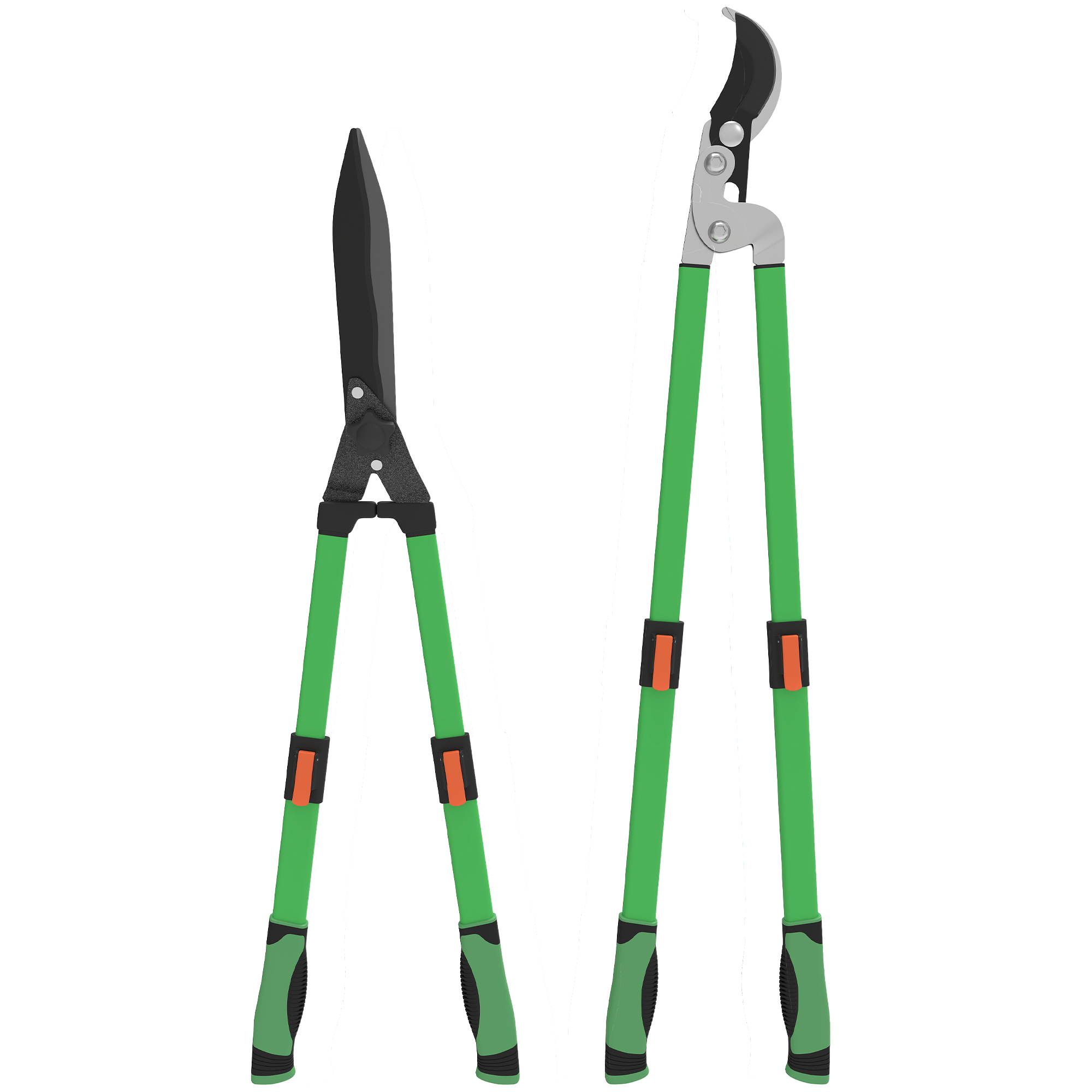 Outsunny Heckenschere Set 2-teilig Gartenschere Messerlänge 90 cm Astschere günstig online kaufen