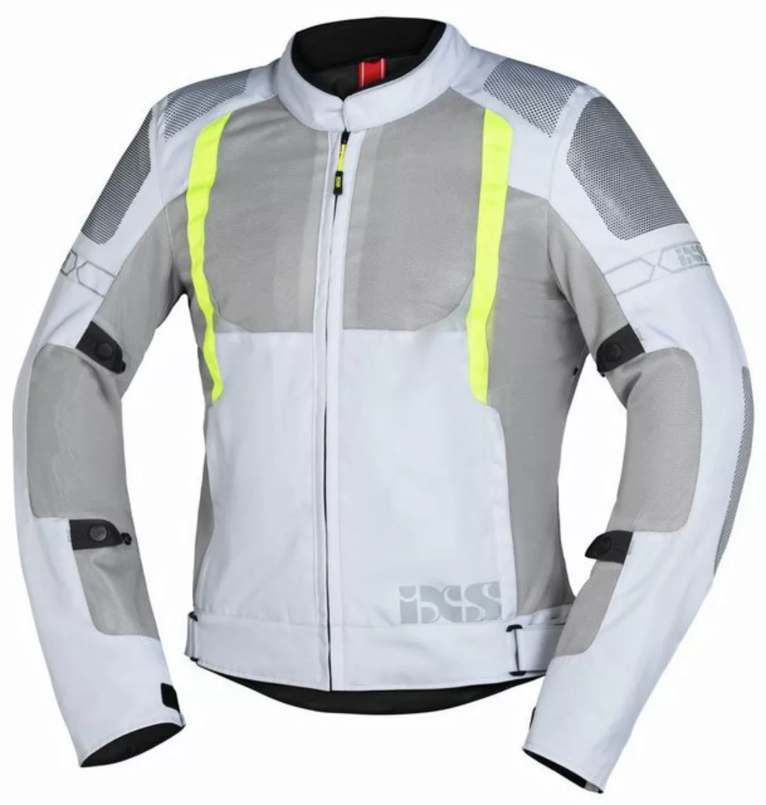 IXS Motorradjacke iXS Sport Jacke Trigonis-Air hellgrau-grau-neon gelb XL günstig online kaufen