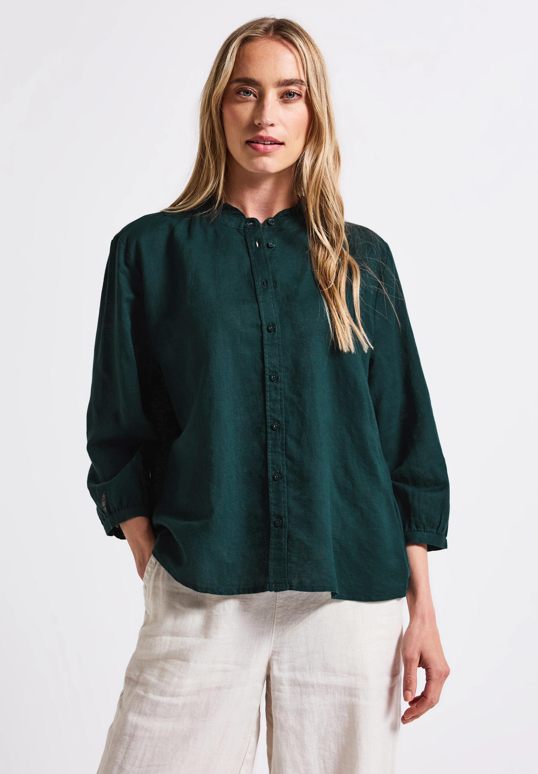 STREET ONE Rüschenbluse, farbig günstig online kaufen