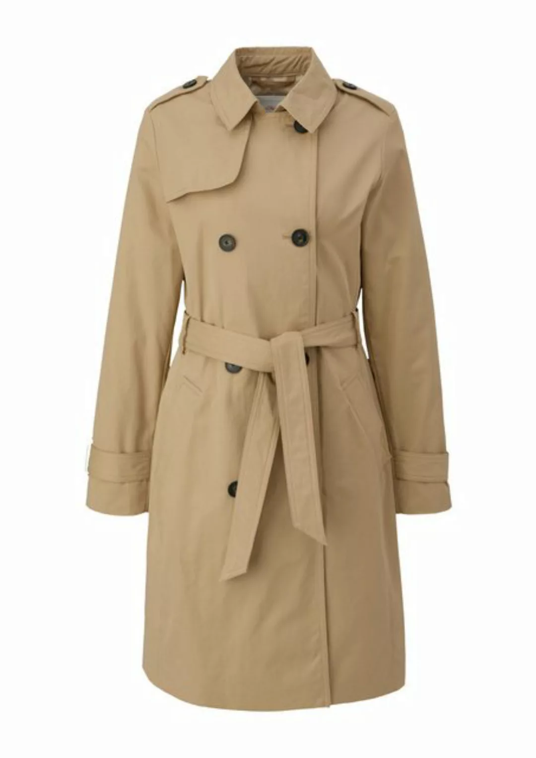 s.Oliver Trenchcoat mit Knopfleiste und Bindegürtel günstig online kaufen