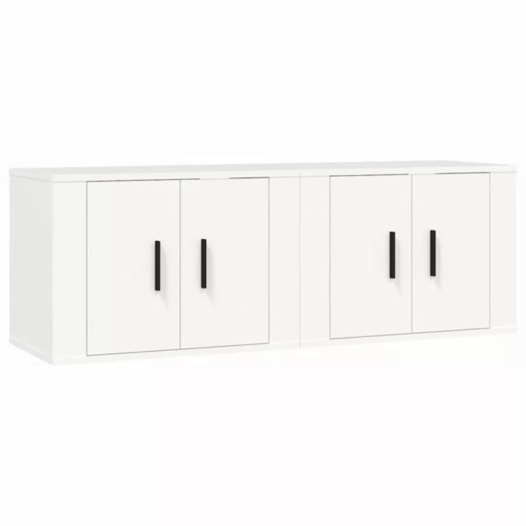 vidaXL TV-Schrank TV-Wandschränke 2 Stk Weiß 57x34,5x40 cm TV-Lowboard Fern günstig online kaufen