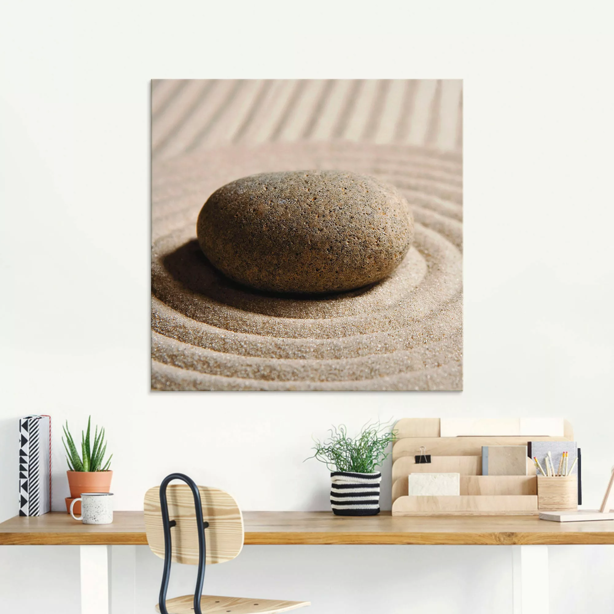 Artland Glasbild "Mini Zen Garten - Sand", Zen, (1 St.), in verschiedenen G günstig online kaufen