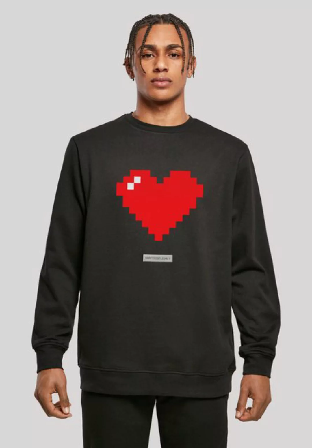 F4NT4STIC Kapuzenpullover Pixel Herz Good Vibes Happy People Print günstig online kaufen