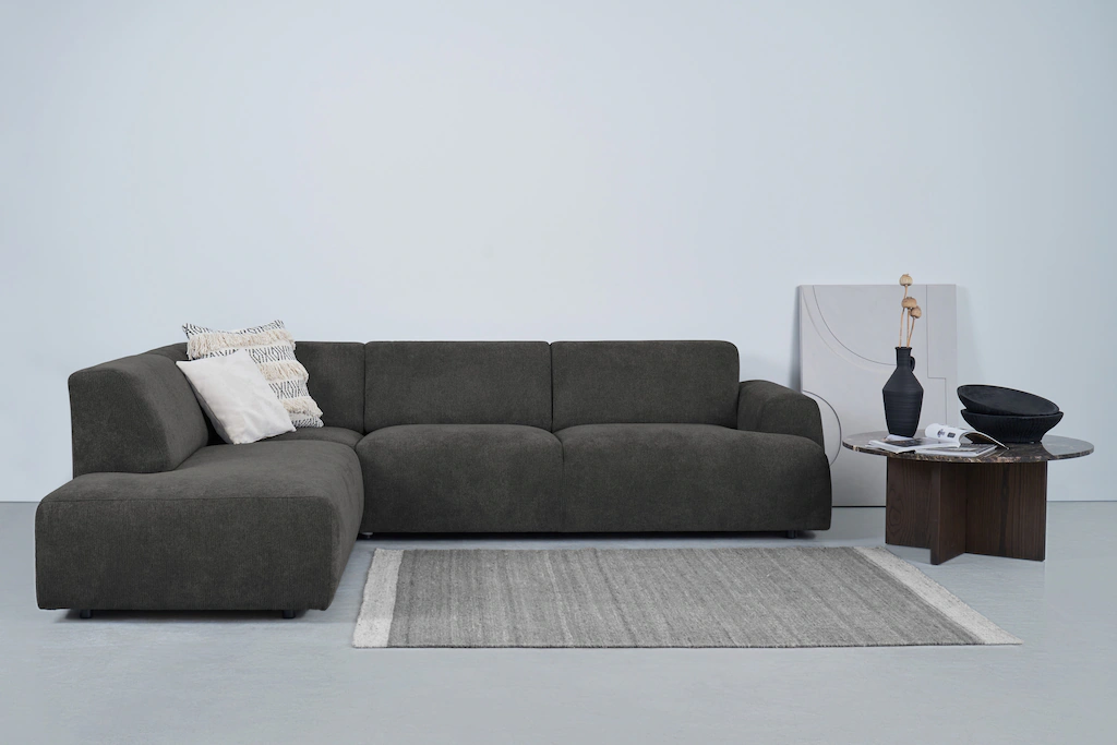 andas Ecksofa "Linkka, Breite 282 cm", L-Form, in einem weichen Chenille-St günstig online kaufen