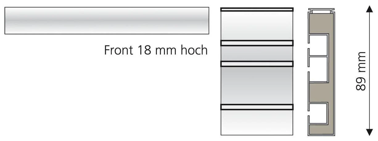 Liedeco Vorhangschiene, 3 läufig-läufig, Fixmaß günstig online kaufen