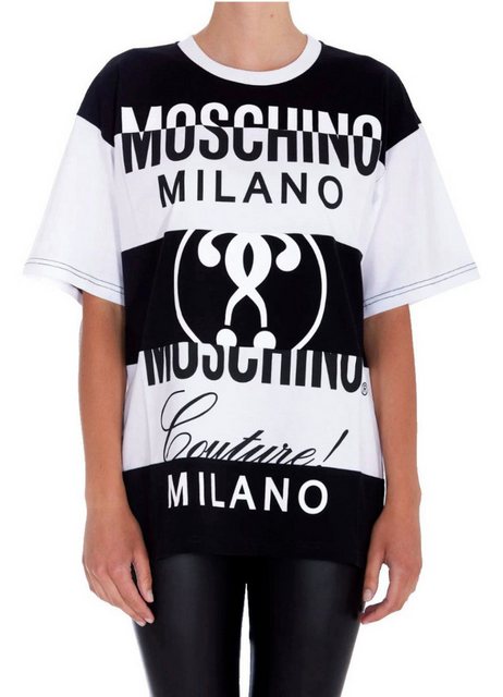 Moschino T-Shirt COUTURE Milano Oversize T-shirt Shirt Loose Fit Streifen T günstig online kaufen