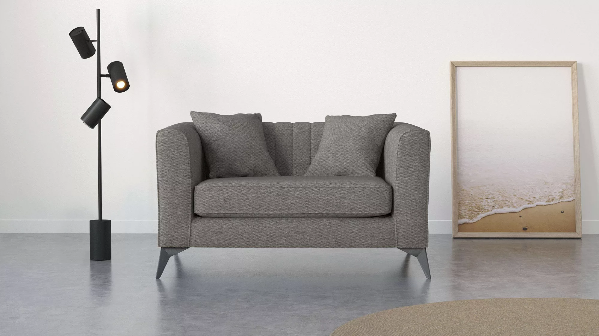 Places of Style Loveseat »MATTHEW B/T/H: 130/86/74 cm Sessel«, incl. Zierki günstig online kaufen