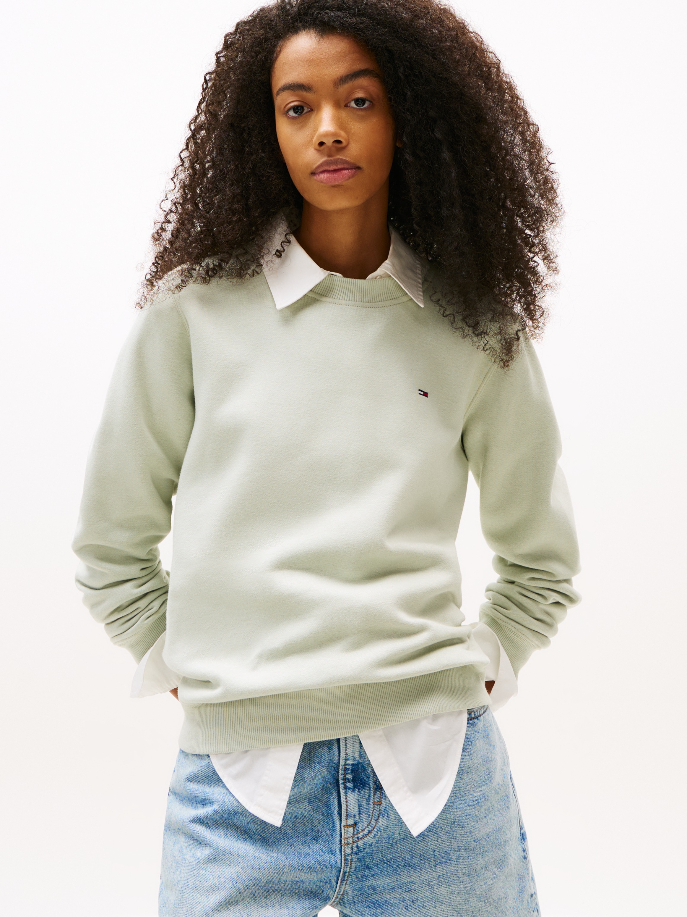 Tommy Jeans Sweatshirt "TJW REG S FLAG CREW", mit Logostickerei günstig online kaufen