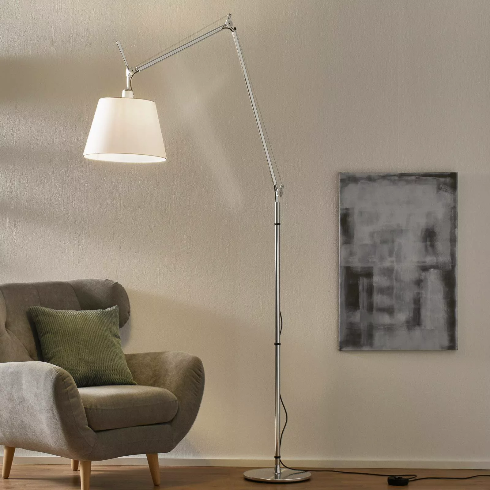 Artemide Tolomeo Mega - Stehlampe Satinschirm günstig online kaufen