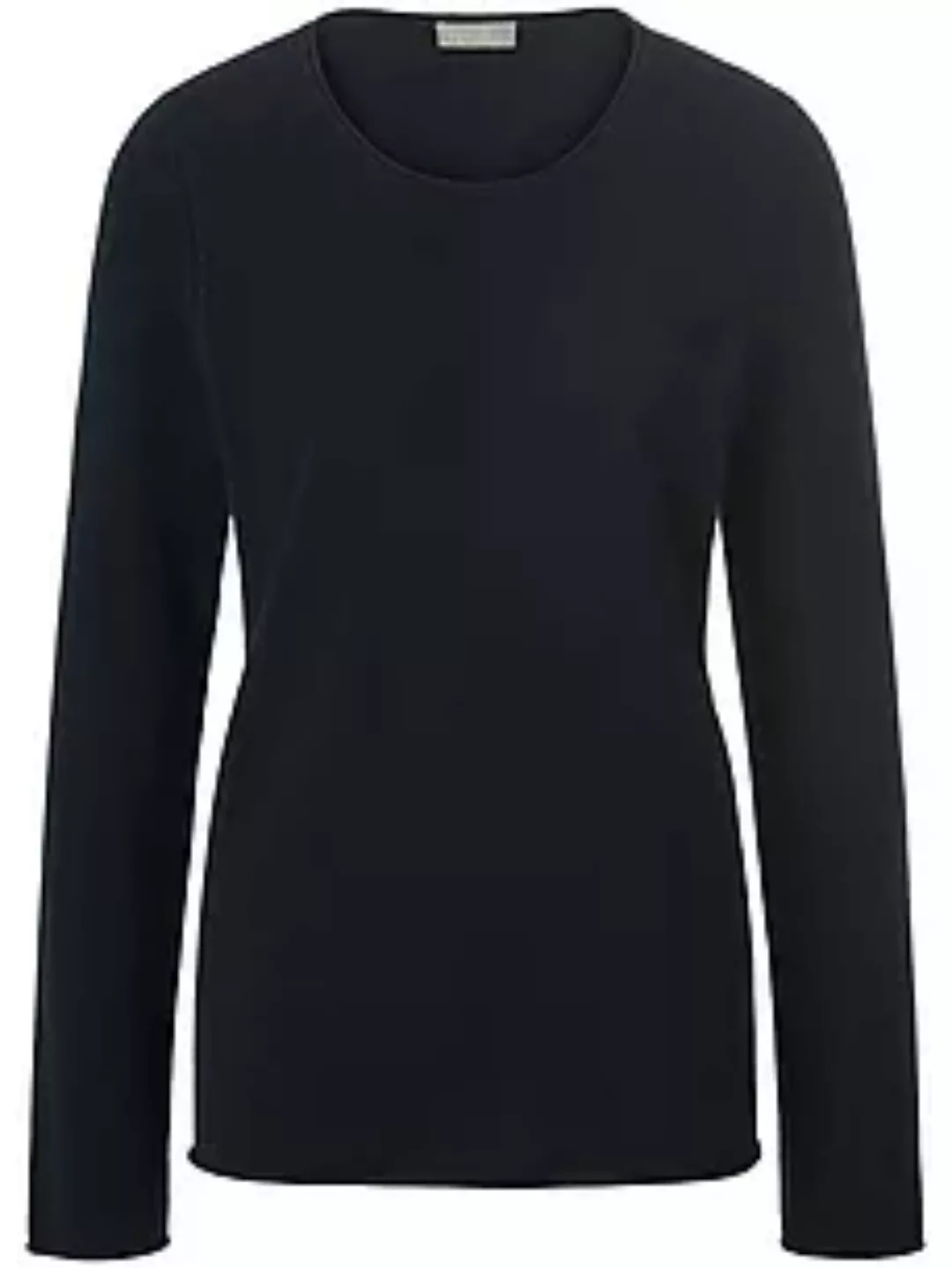 Rundhals-Pullover aus 100% Kaschmir include schwarz günstig online kaufen