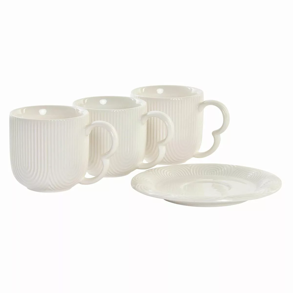 Set Aus 6 Teetassen Mit Teller Dkd Home Decor Natürlich Porzellan Weiß (90 günstig online kaufen