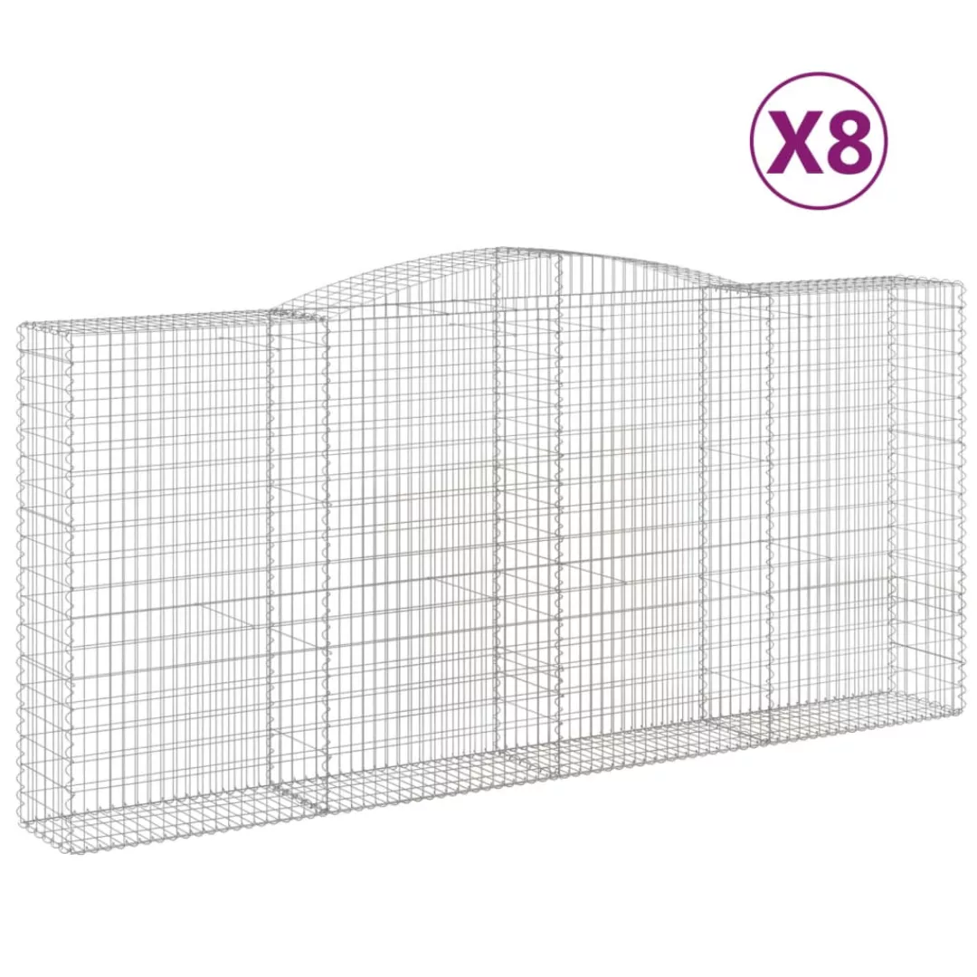 Vidaxl Gabionen Mit Hochbogen 8 Stk. 400x50x180/200cm Verzinktes Eisen günstig online kaufen