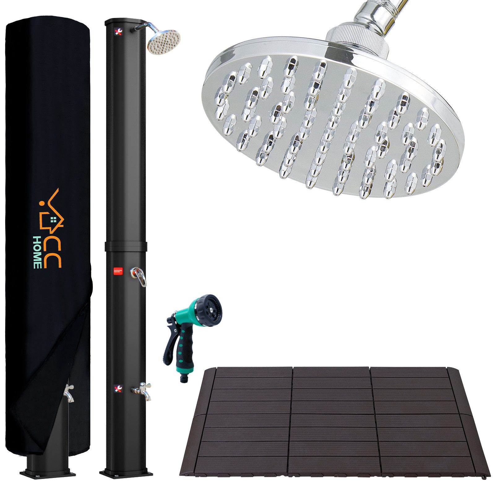 CCLIFE Gartendusche Solardusche 35/40/60L mit Kunststoffboden günstig online kaufen