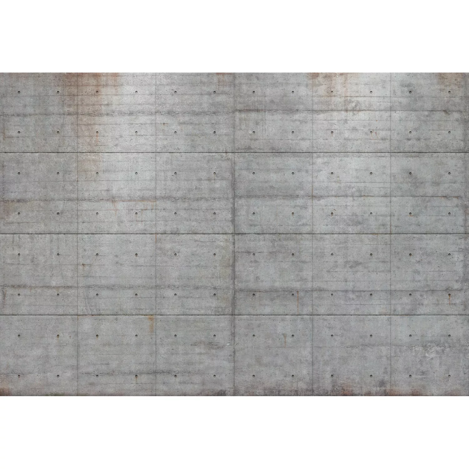 KOMAR Papier Fototapete - Concrete Blocks - Größe 368 x 254 cm mehrfarbig günstig online kaufen