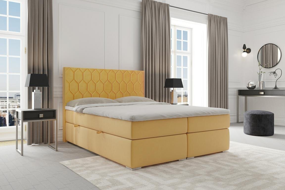 JVmoebel Boxspringbett Bett Design Doppelbett Schlafzimmer Textil Möbel Lux günstig online kaufen