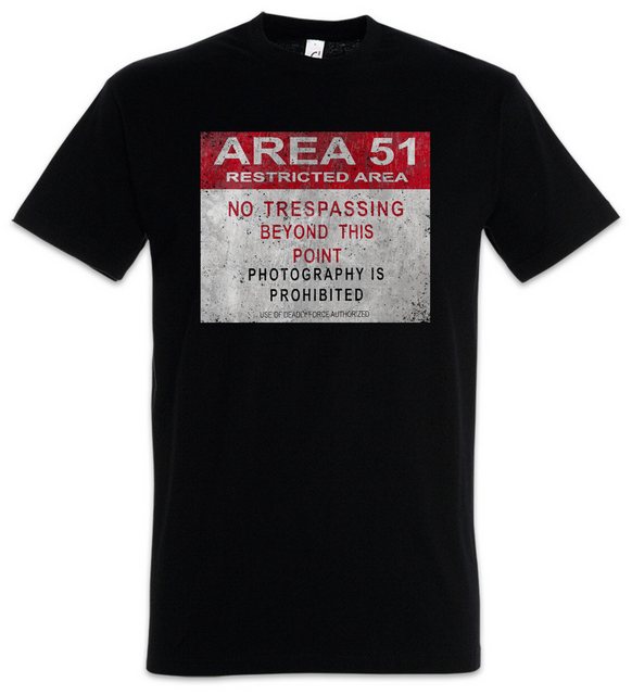 Urban Backwoods Print-Shirt Area 51 Vintage Logo Sign Herren T-Shirt Ufo Tr günstig online kaufen