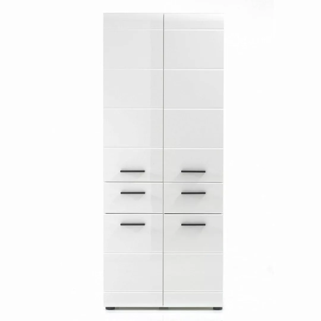 Lomadox Hochschrank LISBOA-19 Weiß Hochglanz 60/182/31 günstig online kaufen