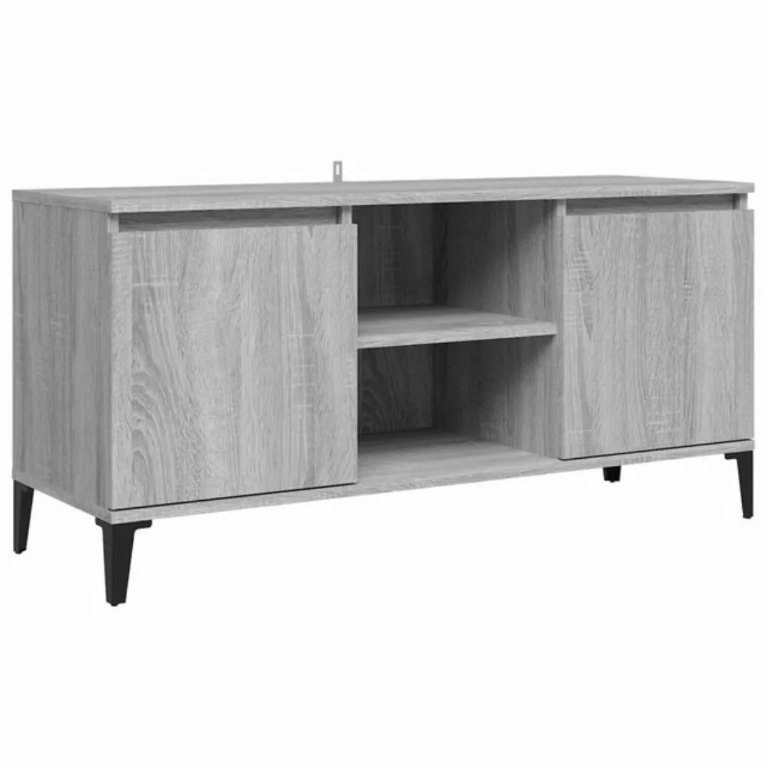 furnicato TV-Schrank mit Metallbeinen Grau Sonoma 103,5x35x50 cm günstig online kaufen