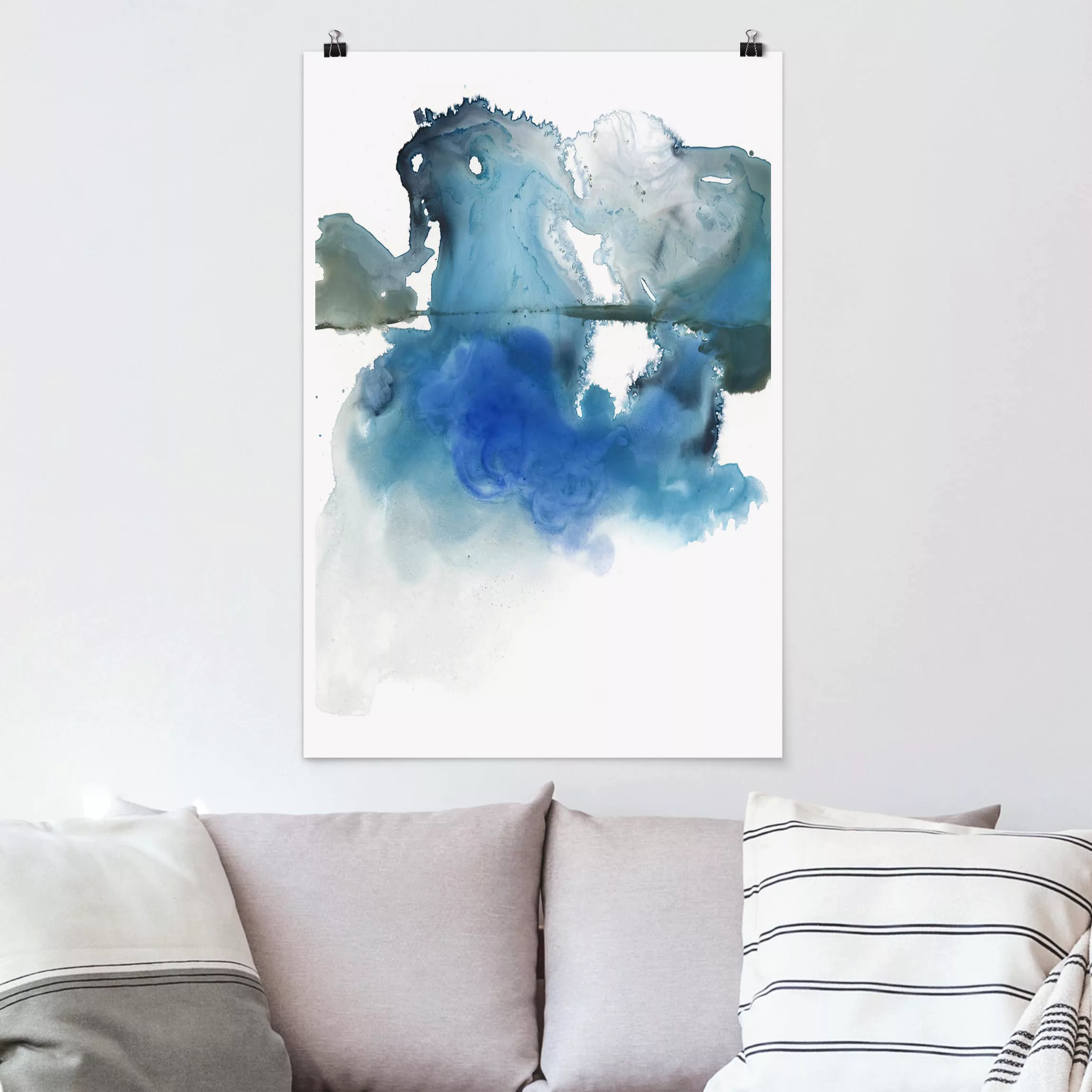 Poster Abstrakt - Hochformat Gletscherschmelze I günstig online kaufen