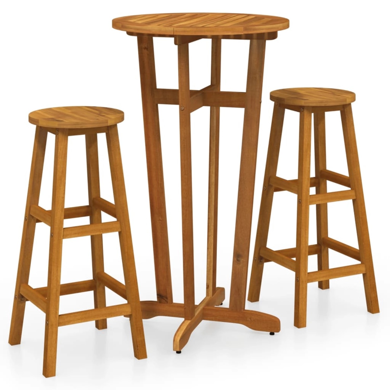 vidaXL 3-Tlg Bar-Set Massivholz Akazie 319699 günstig online kaufen