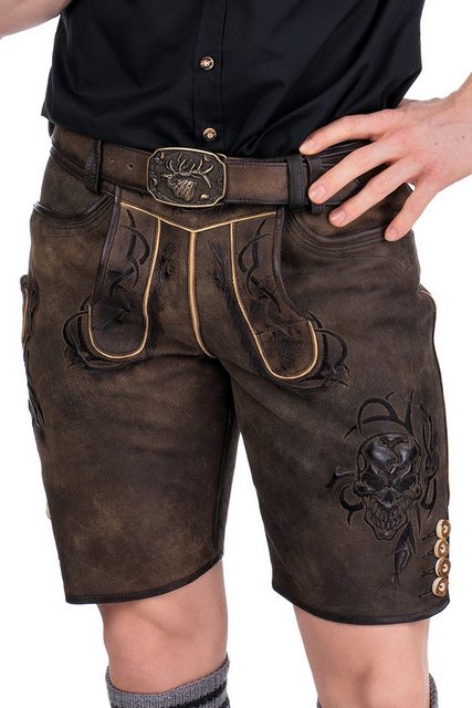 Spieth & Wensky Trachtenlederhose Lederhose Herren kurz - DEMOS - zeder/sch günstig online kaufen